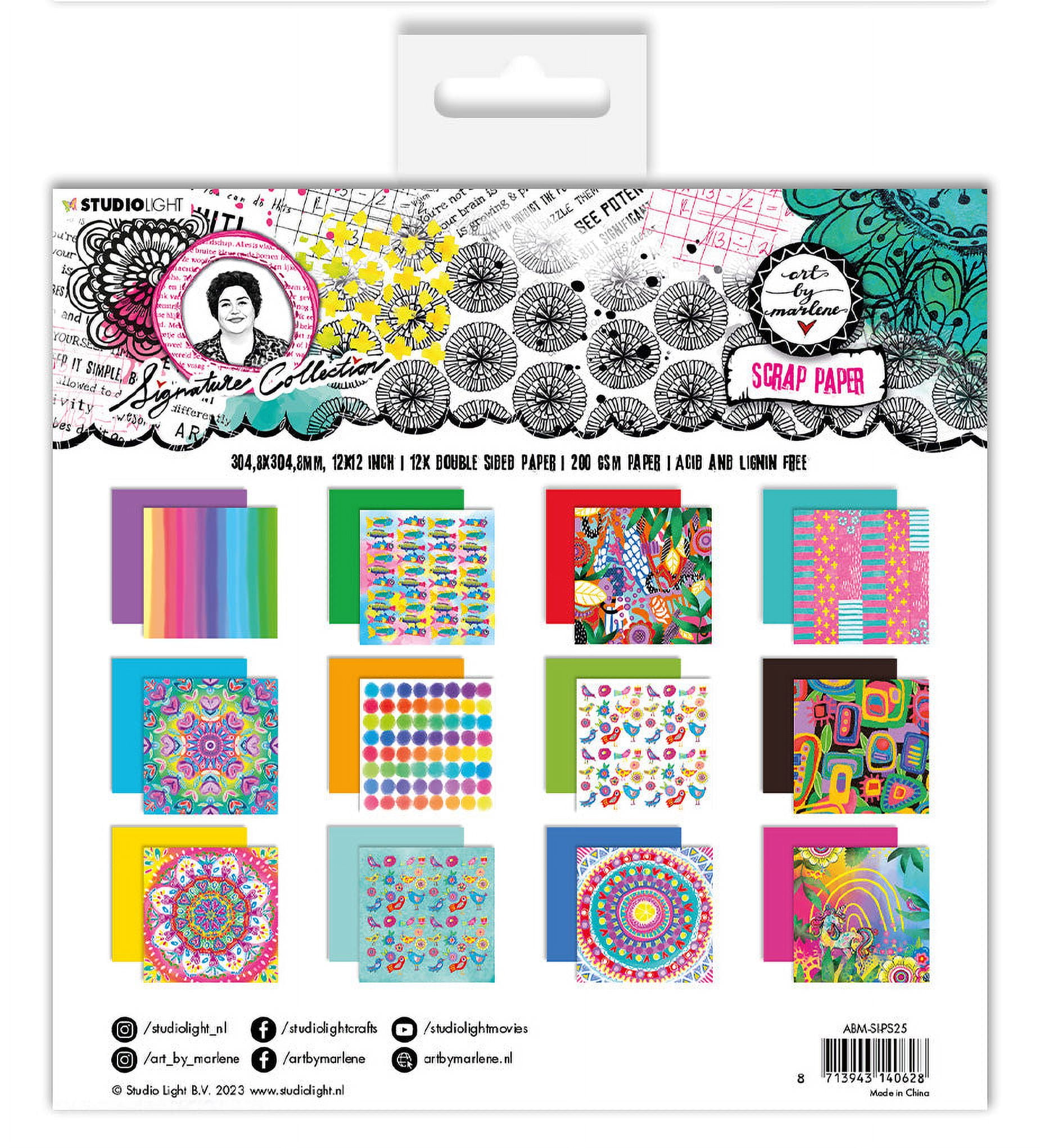 Art By Marlene Scrap Paper Collection 12"X12" 12/Pkg-Nr. 25