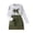 F31-Green, variant on FYDUU Girls Skirt Set Fall Clothes Long Sleeve Bow Print T-Shirt Crop Top and Skirt Two Piece Outfit Fashion Girls Outfits Sets 11-12 Years