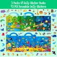 thumbnail image 2 of czcpp-2 Packs Jelly Sticker Book, 72 Thick Animals Jelly Stickers Waterproof Gel Cling Decals, Wild & Marine Animal-Themed Matching Game, Reusable Craft Activity Book Educational Learning Toys for To, 2 of 4