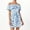 Blue, variant on Women's Casual Dress Daily Wear Short Sleeve Striped Off Shoulder Flounce Sleeve Dress with Necklace for Spring Summer Platform Competitive Blue S