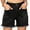 Black, variant on DOKOTOO Women's Jean Shorts Casual Summer Denim Shorts with Raw Hem and Large Pockets High Waisted Stretchy Distressed Shorts
