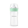 thumbnail image 2 of Yooforea Silicone Coated Glass Baby Bottle, 6M+ Fast Flow Nipple I Anti-Colic, Wide Neck, Stable Base I Medical-Grade Silicone Coating Shatter Protection, BPA BPS PVC Free (270 ML/9 OZ-Tea), 2 of 5