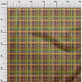 thumbnail image 2 of oneOone Cotton Poplin Dark Peach Fabric Madras Check Craft Projects Decor Fabric Printed By The Yard 56 Inch Wide, 2 of 4