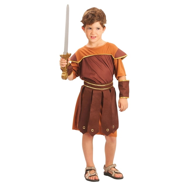 Bristol Novelty - Disfraz infantil de soldado romano para niño niña (Marrón/Naranja)