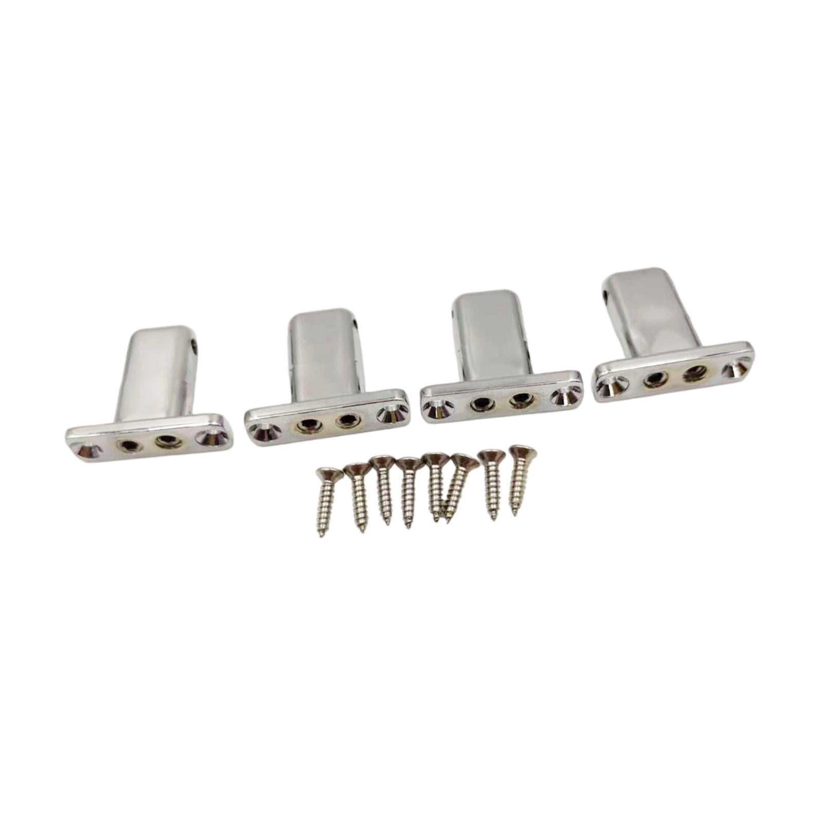 JWQFBC 4 String Electric Guitar Nut Locking Bridge with Mounting Screw for DIY Projects Gray