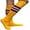 Golden Yellow / Purple / Blue, variant on Couver Unisex Cotton Golden Yellow Stripe Baseball Athletic Knee-High Socks, Purple / Blue Medium