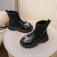 thumbnail image 2 of Eltusu Girls Winter Boots, Zipper Thermal No Slip Breathable Kids Shoes Black Size 10.5(Little Kids), 2 of 5