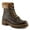 Dark Brown Multi, variant on Canario Women’s Water-Resistant Faux Leather Lace-Up Winter Booties with Faux Fur Lining