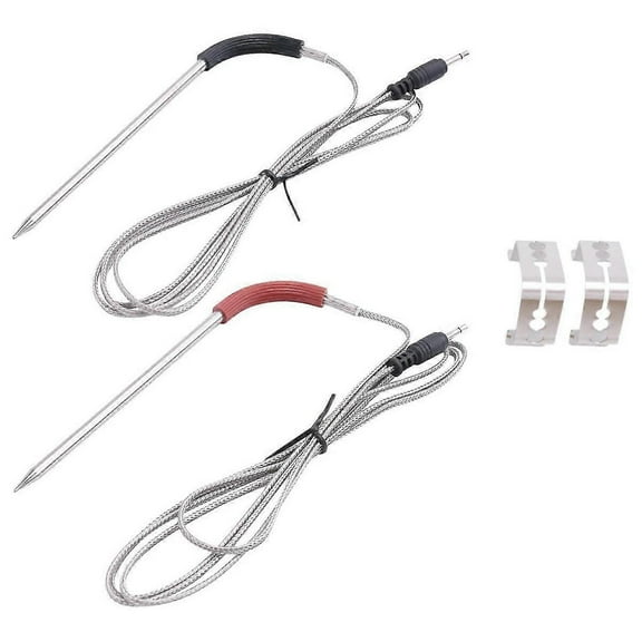 Case Pack Replacement Meat Probe, Compatible with Weber Grills and Smokers, Temperature Probe with Probe Clip Accessory