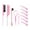 Pink, variant on Hair Styling Tool Set: Combs, Triple Teasing Brush, Edge Brush, Rat Tail Combs, Braid Loop with Clips for Women, Girls, Kids and Stylists 11 pcs