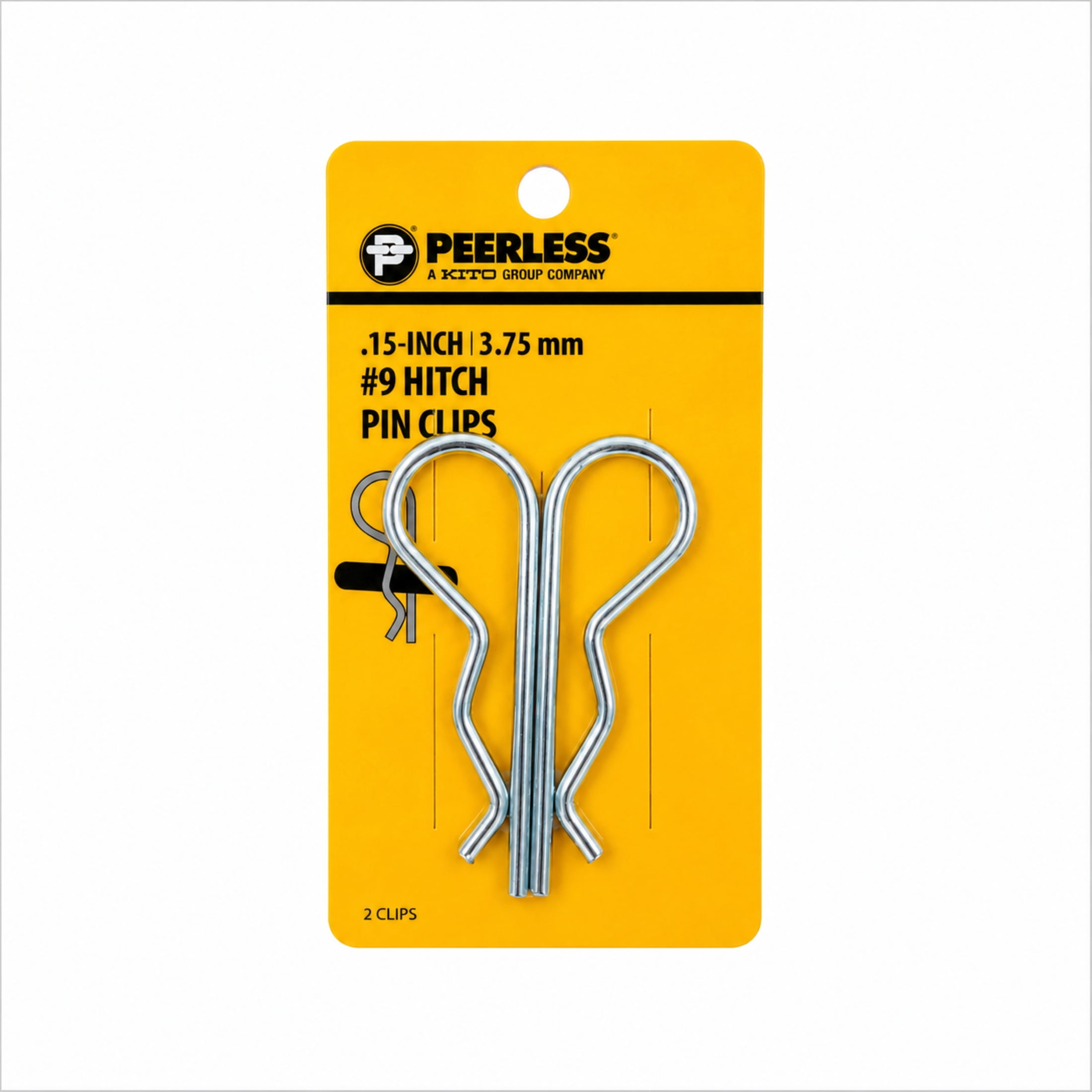 (5 pack) #9 Hitch Pin Clips, 2 Pack, Zinc, Steel, Peerless Chain Company, #4709038