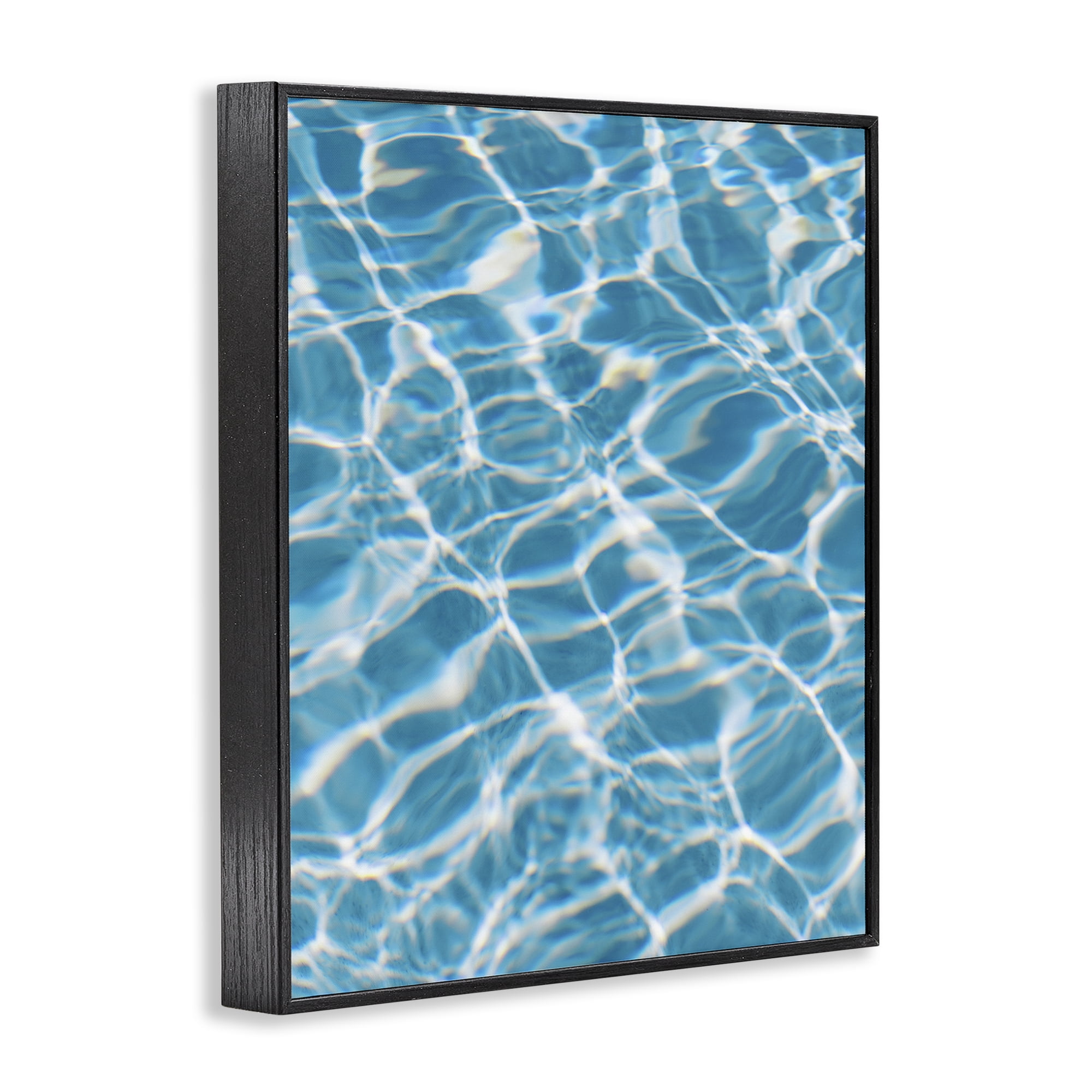 Stupell Industries Ocean Water Ripples Abstract Painting Black Framed Art Print Wall Art, 11 x 14