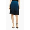 Anne Klein Womens Ombre-Pleated Chiffon Pleated Skirt