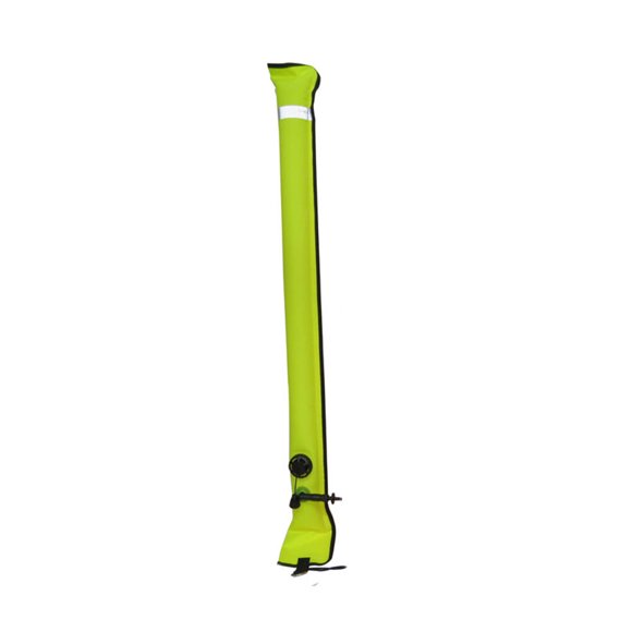 Sonducket Boya marcadora de superficie de buceo SMB con válvula, cinta reflectante, buzo submarino debajo del flotador, accesorios para deportes Deportes acuáticos Amarillo Válvula grande