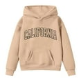 thumbnail image 4 of Zylarhe Girls Boys Sweatshirt Girls Hoodies And Sweatshirts For Girls Comfortable Long Sleeve Pullover Sweatshirt Ideal For Daily Casual Activities And Outdoor Khaki 9-10 Years, 4 of 4
