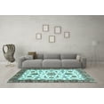 thumbnail image 3 of Ahgly Company Indoor Rectangle Oriental Light Blue Traditional Area Rugs, 6' x 9', 3 of 4