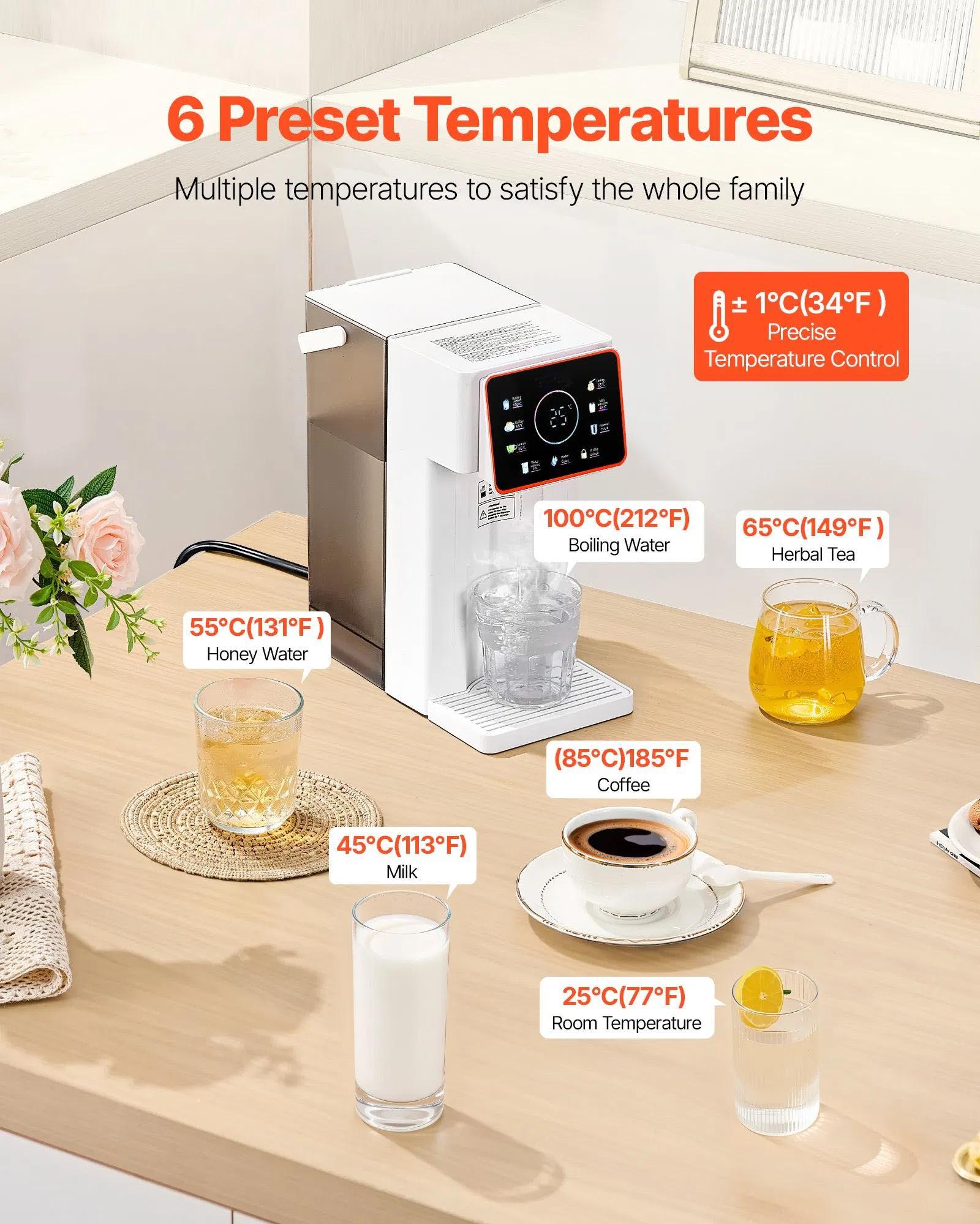 101oz Countertop Water Dispenser with 6 Temps & 7 Volumes