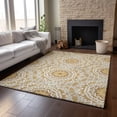thumbnail image 6 of Addison Rugs Mayfield Washable Transitional Circles Gold Rectangle Rug, 2'6" x 3'10", 6 of 6