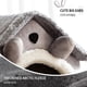thumbnail image 3 of Soft Cat Bed Deep Sleep House Dog Cat Winter House Removable Cushion Enclosed Pet Tent For Kittens Puppy Cama Gato Supplies ShopWise Round, 3 of 13