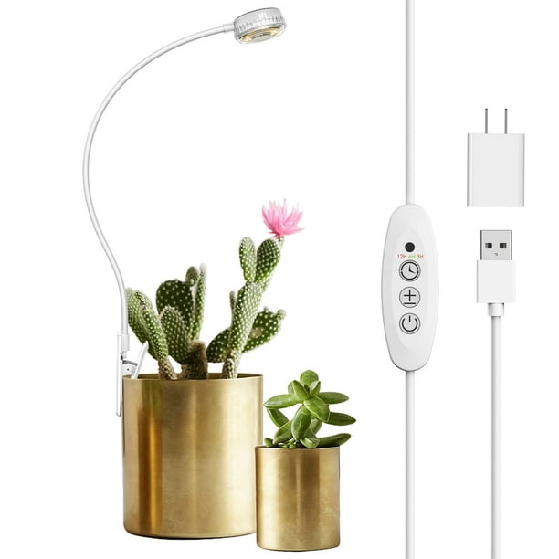 Luces de cultivo LED SANSI para plantas de interior, espectro completo, 5 V