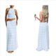thumbnail image 3 of Conjunto de Dos Piezas de Falda Larga para Mujer, con Cuello Halter, Espalda Descubierta y Falda Larga para Salir de Verano. Azul XL, 3 of 7