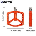 thumbnail image 4 of Soidarity ZTTO MG5 1 par de pedales de bicicleta de nailon, picos de eje de acero, pines reemplazables, pedales de bicicleta de superficie ancha, Ciclismo Rojo Soidarity OD002864-02B, 4 of 6