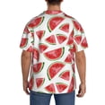 thumbnail image 3 of Kdxio Men's Hawaiian Shirt for Men Short Sleeve Shirt Hand Drawn Watermelon Summer Casual Holiday Beach Button Down T-Shirts, 3 of 7