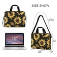 thumbnail image 3 of FORMRS 16" Laptop Bag Carrying Sleeve Case with Handle Travel Shoulder Briefcase, Black Sunflower Pattern, 3 of 8