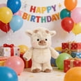thumbnail image 7 of 23.62in Adorable Furry Highland Cow Plush Plaything, Soft Stuffed Running Cow Animal Doll, Cute Cuddly Cow Plushie for Stress Relief & Emotional Comfort, Home Decor Gift for Youngster Adults, Khaki, 7 of 7