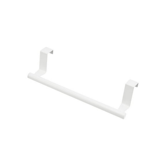Trianu Stainless Steel over Door Towel Rack Bar Holders for Universal Fit on over Cabinet Cupboard Doors, White, Small