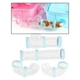 thumbnail image 2 of 8Pcs Hamster Tubes Set Connected Tunnels Tube Toys DIY Plastic Training Connection Plastic Training Tools Blue, 2 of 9