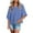 Blue womens tops summer, variant on USSUMA Womens Summer Tops Loose Fit Short T-Shirts for Women Trendy Solid Color Womens Blouses and Tops Dressy 3/4 Sleeve Crewneck Tunic Plus Size Shirts for Women