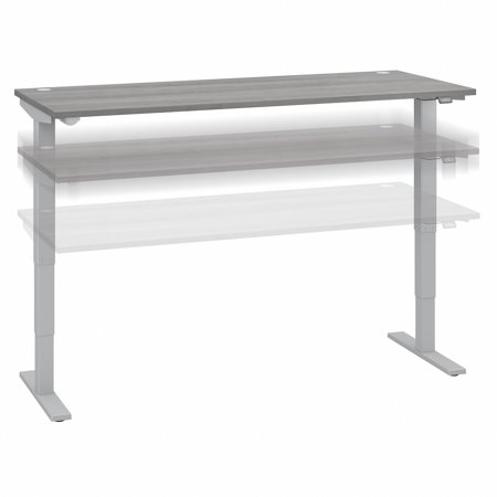 UPC: 0042976180454 | Bush Business Furniture Move 40 Series by 72W x 30D Electric Height Adjustable Standing Desk-Finish:Platinum Gray/Cool Gray Metallic Size:72W X 30D