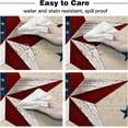 thumbnail image 6 of Country Star 4th of July Round Tablecloth 60 Inch - Waterproof Fabric Table Cloth Protector, Rustic Texas Star Blue Red Tablecloths Washable Table Cover for Kitchen Banquet Party, 6 of 6
