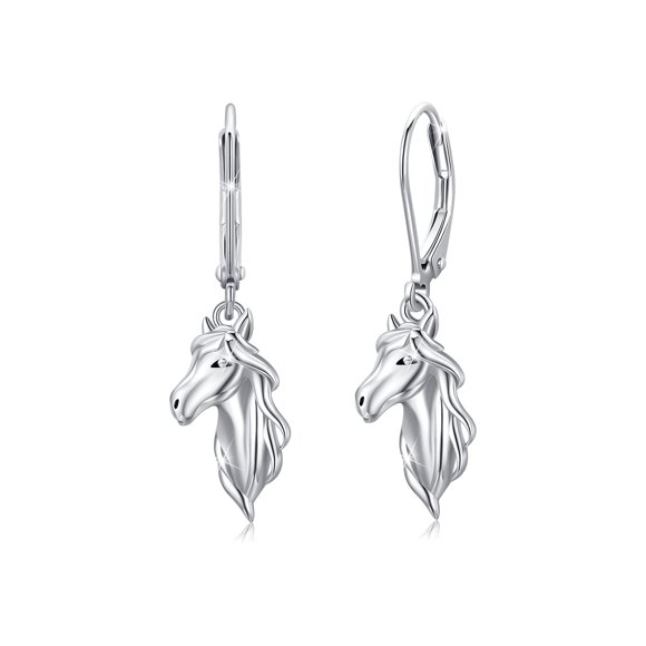 Pendientes Silikepa Horse de plata de ley 925 para mujer