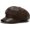 Dark Brown, variant on Womens PU Leather Newsboy Cap 8 Panel Paperboy Newsie Cap Bakerboy Beret Cabbie Hat