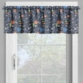 thumbnail image 2 of Ambesonne Floral Valance Pack of 2, Flowers Leaves Scandinavian, 54"X18", Dark Indigo and Multicolor, 2 of 5