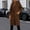 Brown, variant on Women's Winter Medium Length Woolen Coat Solid Color Long Sleeve Casual​​