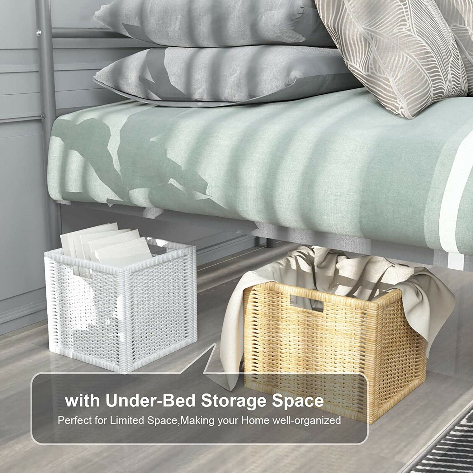 Buy Voilamart Metal Twin Bed Frames No Box Springs Needed 6 Legs Single