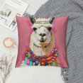 thumbnail image 2 of Autua Llama Graphic Decorative Throw Pillow Cover for Home Couch Living Room Bed Sofa - Printed on Both Sides - Soft and Durable - 1PC 20x20in, 2 of 5