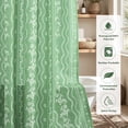 thumbnail image 6 of YHRUWN Boho Sage Green Shower Curtain and Rug Sets, 16-Piece Vintage Floral Bathroom Sets with Hooks, Waterproof Fabric Bathroom Decor Set, 6 of 10