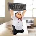 thumbnail image 3 of Chef Statue Restaurant Figurine de Chef Miniature Décoration de Chef Véritable Excellence, 3 of 5