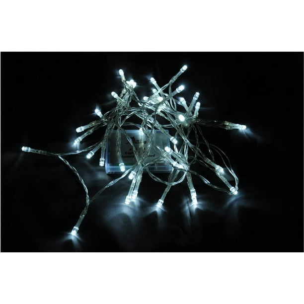 Cadena de guirnaldas de luces Karlling que funciona con pilas, 4 m, 40 LED, color blanco