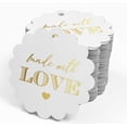 thumbnail image 4 of Inkdotpot 100 Pack Real Gold Foil Paper Tags Made With Love Text Favor Hang Tags, 4 of 6