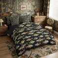 thumbnail image 2 of Meiyoeat Rustic Fish Print Queen Bedding 7pcs, Freshwater Animal Pattern Bedding Comforter Set Queen,Black Reversible, 2 of 6