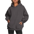 thumbnail image 1 of MeetoTime Sweat à Capuche Surdimensionné pour Femmes 2024 Décontracté à Manches Longues avec Poches, 1 of 5