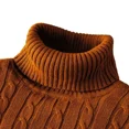 thumbnail image 2 of Men's High Neck Sweater Solid Color Pullover Knitted Warm Casual Turtleneck Mens Knitted Sweater, 2 of 5