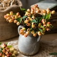 thumbnail image 3 of Artificial Fruit Loquat Stem Orange Yellow 15" Tall Silk Plant, 3 of 6