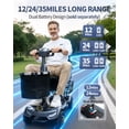 thumbnail image 6 of 41 lbs Lightweight Foldable Mobility Scooter for Seniors & Adults,24 Miles 4 Wheel Motorized Scooters 300 lb Capacity,Travel Scooter for Elderly,Removable Lithium Battery,Gray, 6 of 9