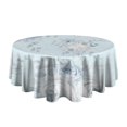 thumbnail image 4 of Floral Round Tablecloth 70x70in(178x178cm) – Waterproof Polyester Table Cover with Full Print Design, Wrinkle Resistant & Washable for Kitchen Dining Party Decor,Thanksgiving,Christmas, Spring,Flower, 4 of 6